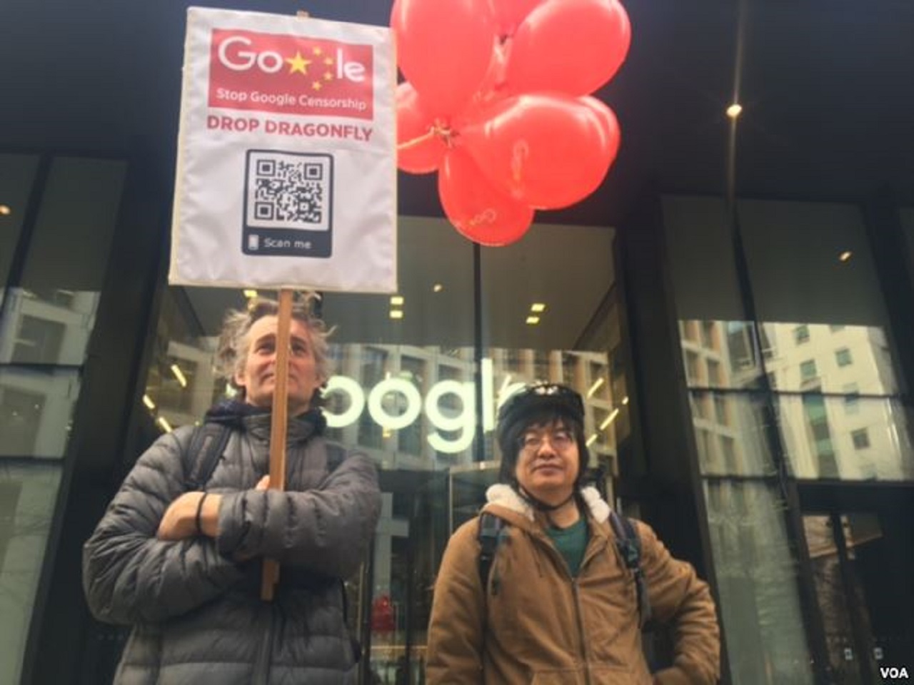 人权团体抗议谷歌协助中国政府监视网民