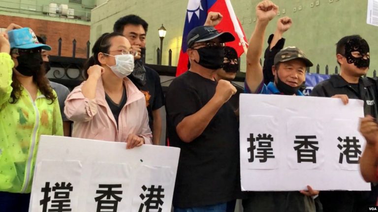 集会星光大道，洛杉矶华人撑香港呼民主