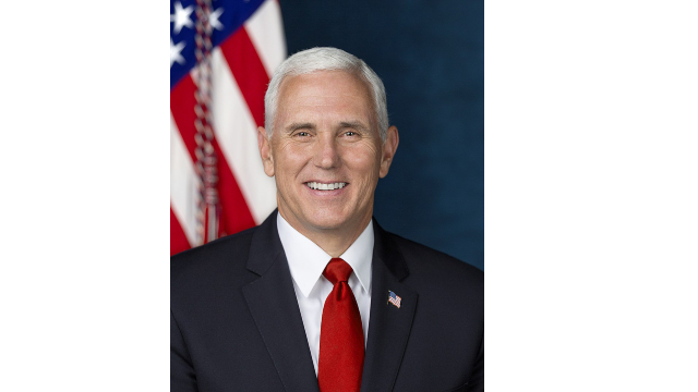 Vice President Michael Pence poses for his official portrait at The White House, in Washington, D.C., on Tuesday, October 24, 2017. 