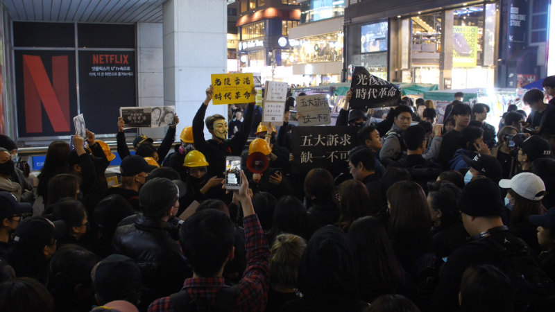 首尔声援香港民主化运动集会现场