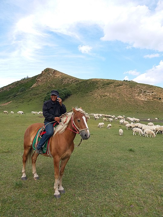 赤峰市克什克腾旗草原上的牧人
