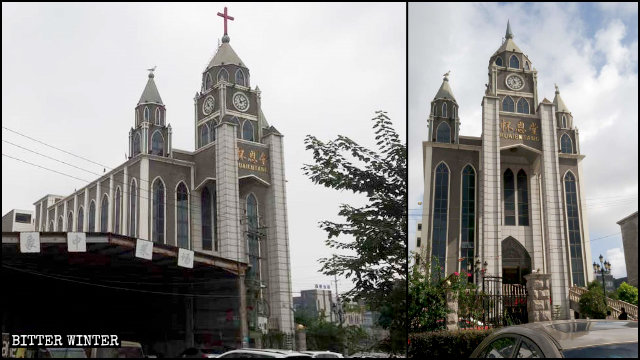 温州龙港市基督教堂——怀恩堂十字架被拆除